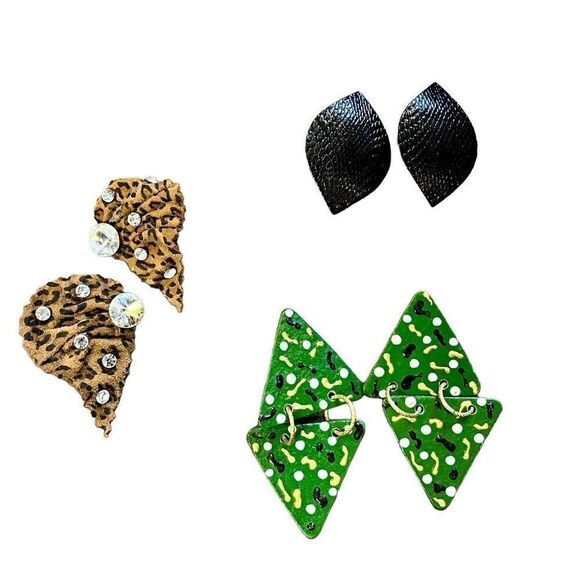 Totally 80’s Earrings Bundle #1 - Picture 1 of 6